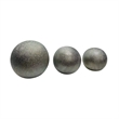Decorative Ball Orb Set of 3- Cross-Hatched Texture- Antique Silver Ceramic