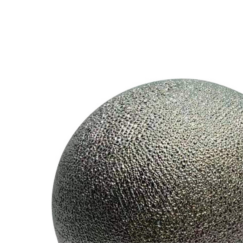 Decorative Ball Orb Set of 3- Cross-Hatched Texture- Antique Silver Ceramic
