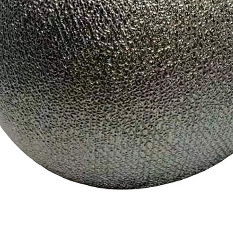 Decorative Ball Orb Set of 3- Cross-Hatched Texture- Antique Silver Ceramic