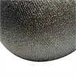 Decorative Ball Orb Set of 3- Cross-Hatched Texture- Antique Silver Ceramic