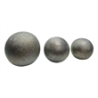 Decorative Ball Orb Set of 3- Cross-Hatched Texture- Antique Silver Ceramic