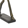 Decorative Sculpture- Trombone Player- Vintage Antique Gold Resin 20 Inch