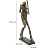 Decorative Sculpture- Trombone Player- Vintage Antique Gold Resin 20 Inch
