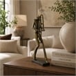 Decorative Sculpture- Trombone Player- Vintage Antique Gold Resin 20 Inch