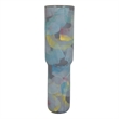 Riya Decorative Vase- Abstract Watercolor Art- Blue Ceramic 21 Inch
