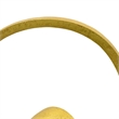 Tabletop Decor- Abstract Loop Sculpture- Textured Gold Resin 13 Inch