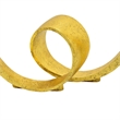 Tabletop Decor- Abstract Loop Sculpture- Textured Gold Resin 13 Inch