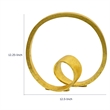 Tabletop Decor- Abstract Loop Sculpture- Textured Gold Resin 13 Inch