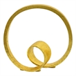 Tabletop Decor- Abstract Loop Sculpture- Textured Gold Resin 13 Inch