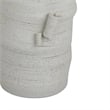 Moona Modern Vase with Sculpted Raised Details- White Textured Ceramic