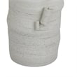 Moona Modern Vase with Sculpted Raised Details- White Textured Ceramic