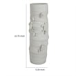 Moona Modern Vase with Sculpted Raised Details- White Textured Ceramic