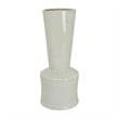 Ginny Decorative Vase with Slender Neck- Glossy White Ceramic 16 Inch