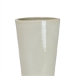 Ginny Decorative Vase with Slender Neck- Glossy White Ceramic 16 Inch