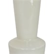 Ginny Decorative Vase with Slender Neck- Glossy White Ceramic 16 Inch
