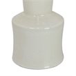 Ginny Decorative Vase with Slender Neck- Glossy White Ceramic 16 Inch