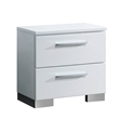 3pc King Bedroom Set- White and Black Wood- 2 Nightstands