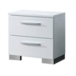 3pc King Bedroom Set- White and Black Wood- 2 Nightstands