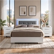 3pc King Bedroom Set- White and Black Wood- 2 Nightstands