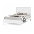 3pc King Bedroom Set- White- Bronze Wood- 2 Nightstands