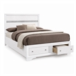 3pc King Bedroom Set- White Wood- One King bed With 2 Nightstands