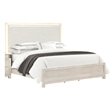 3pc King Bedroom Set- Gray- White- Silver Wood- 2 Nightstands