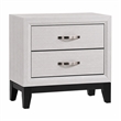 3pc King Bedroom Set- White- Black- Nickel Wood- 2 Nightstands