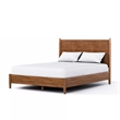 3pc King Bedroom Set- Walnut Brown- Nickel Wood- 2 Nightstands
