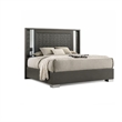 2pc King Bedroom Set- Gray- Dark Gray- Taupe Gray- White Wood- Nightstand