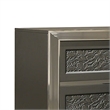 3pc King Bedroom Set- Dark Gray- Taupe Gray- White Wood- 2 Nightstands