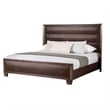 2pc King Bedroom Set- Espresso Brown- Gold Wood- Nightstand