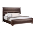 3pc King Bedroom Set- Espresso Brown- Gold Wood- 2 Nightstands