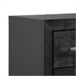 2pc King Bedroom Set- Black- Chrome- Nickel Wood- Nightstand
