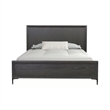 2pc King Bedroom Set- Espresso Brown- Silver- Black Wood- Nightstand