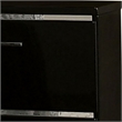 2pc King Bedroom Set- Black- Chrome Wood- Nightstand