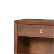 Urne Nightstand- 1 Drawer with Shelf- USB Port and LED- Walnut Brown