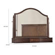 Raam Arched Dresser Mirror- 3 Drawers- Tiltable- 40x54 Dark Cherry Brown