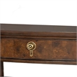 Raam Nightstand- 2 Drawers- 1 Shelf- Gold Capped Legs- Dark Cherry Brown