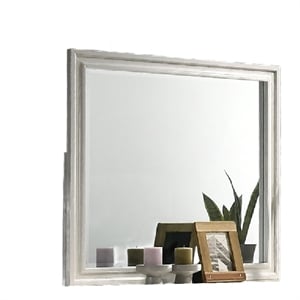 Hezi Dresser Mirror- Glam White- Multi Layer Molded Frame- 36x41