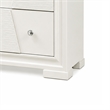 Hezi Bedside Nightstand- 2 Drawer- White Zig Zag Front- Acrylic Knobs