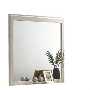 Hezi Dresser Mirror- Glam White- Multi Layer Molded Frame- 41x42