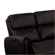 Sily Power Recliner Sofa w USB- Contour Arms- Foam Fill Black Faux Leather