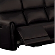Sily Power Recliner Sofa w USB- Contour Arms- Foam Fill Black Faux Leather