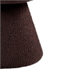 Xyna Mushroom-shaped Ottoman Stool with Pedestal Base- Brown Fabric