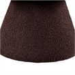 Xyna Mushroom-shaped Ottoman Stool with Pedestal Base- Brown Fabric