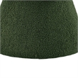 Xyna Mushroom-shaped Ottoman Stool with Pedestal Base- Green Fabric