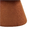 Xyna Mushroom-shaped Ottoman Stool- Pedestal Base- Saddle Brown Fabric