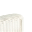 Greta Storage Bench with Ribbed Design- Hidden Storage- White Corduroy