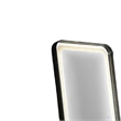 Madie Floor Mirror with LED Lights- Bluetooth Speaker- Black Metal 32x71