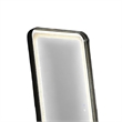 Madie Floor Mirror with LED Lights- Bluetooth Speaker- Black Metal 32x71